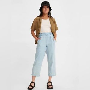Levi’s Scrunchie Pants XS blue denim NWT